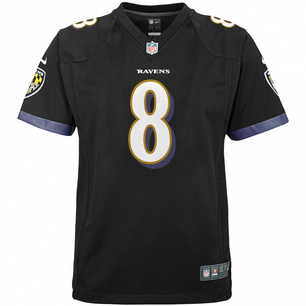 Lamar Jackson Baltimore Ravens Nike Youth Game Jersey - Black-GridironStore